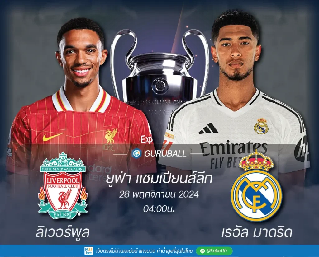 วิเคราะห์บอล ยูฟ่า แชมเปียนส์ลีก: ลิเวอร์พูล vs เรอัล มาดริด