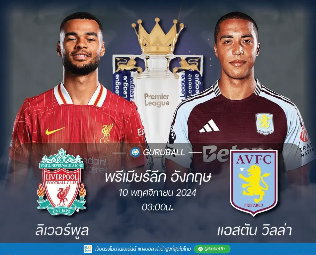วิเคราะห์บอล พรีเมียร์ลีก อังกฤษ: ลิเวอร์พูล vs แอสตัน วิลล่า