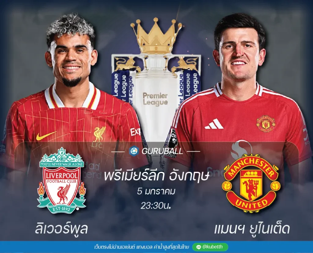 วิเคราะห์บอล พรีเมียร์ลีก อังกฤษ ลิเวอร์พูล vs แมนเชสเตอร์ ยูไนเต็ด
